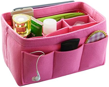 Felt Fabric Handbag Organizer,Insert Purse Organizer 12 Pockets Structure Shaper 4 size