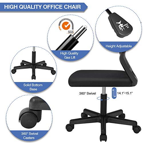 BOSSIN Task Chair Armless Office Chair Mesh Computer Chair Small Desk