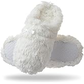 Tofern Women Fluffy Slippers Soft Flannel Memory Foam Slippers Ultra Soft Comfy Warm House Shoes with Mute Anti-Slip Sole for Ladies and Girls
