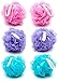 Desire Health and Beauty:Loofah Exfoliating Soft Sponge Brush Bath & Shower Ball Mesh Luxury Shower Pouf Eco-Friendly Pack of 6 Set(70g/pcs)