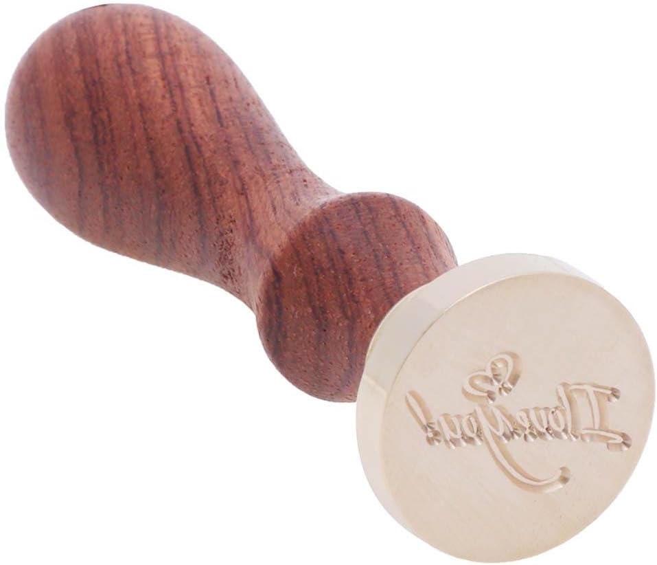 seawang Love Series ​Retro Wood Handle Sealing Wax Documents Custom Stamp Seal(W18)