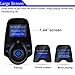 [Upgraded Version] Bluetooth FM Transmitter Audio, Rapidtronic Wireless In-Car Hands-Free Car Kit Radio Adapter Supports TF/Micro SD Card USB Car Charger with 1.44 inch Display for Smartphones -Black