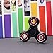 ApexPower EDC Tri Fidget Spinner For Kids and Adults Spinning 4mins+ Finger Toy Stress Reducer for Boring, Anxiety, Focusing (black+red)
