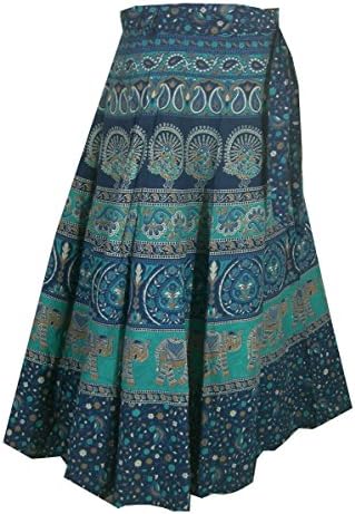 Designer Indian Clothes Multicolor Wrap Skirt