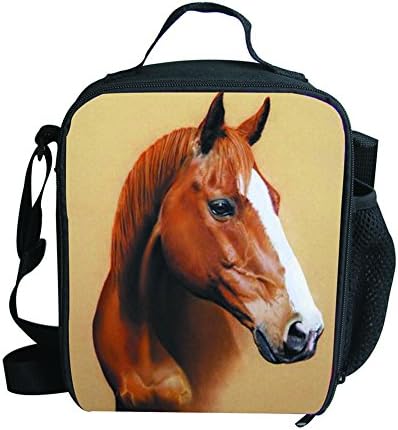 Insulated Lunch Box For Boys Girls Personalized Horse Print Lunch Box-4943G