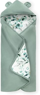 hauck Snuggle N Dream Leaves Mint Cotton Baby Blanket 80x80 cm