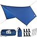 Proventure Large Hammock Rain Fly, Camping Tent Tarp- Premium Waterproof Hammock Shelter. Lightweight Ripstop Nylon 210D. Fast Set Up. No Instructions Needed. A Hammock Camping Essential! (12x9ft HEX)