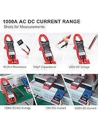 Multímetro abrazadera BTMETER Serie BT-570 Comprobador de voltaje Digital LCD Pantalla Multimetro Auto Rango AC DC Clamp Metter, Resistencia, Cap, Hz, Ciclo de servicio, Prueba de temperatura