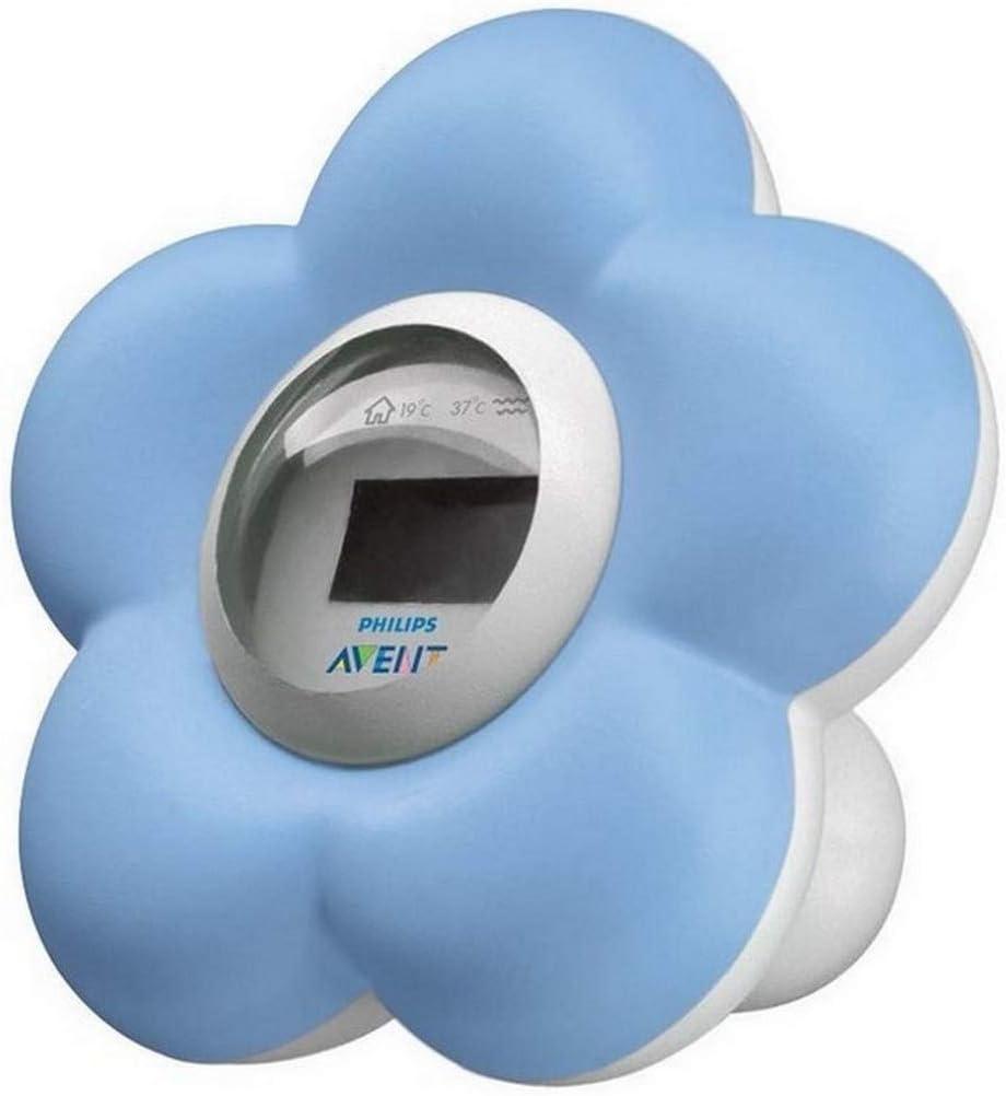 AVENT FLOWER BATH AND ROOM THERMOMETER (BLUE)