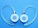 2 White Noise Isolating Earhooks Earloops Clips Compatible with Motorola Boom 2+, Boom 2, Boom, HX600, Elite Flip HZ720, H17, H17txt, H19, H19txt, HX550, H525, H520 Wireless Headsets