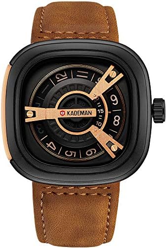 KADEMAN Army Military Mens Watches Luxury Brand Quartz Analog Clock Sports Leather Waterproof Wristwatch relogio Masculino