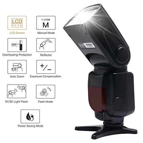 Venidice VD-930 Manual Professional Universal speedlite for Canon Nikon Panasonic Olympus Fujifilm Pentax and Other DSLR Digital SLR Film Cameras With Standard Hot Shoe … - Thumbnail 3