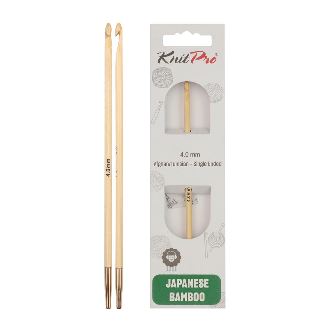 KnitPro Bamboo Afghan/Tunisian Crochet Hook | 4.00mm