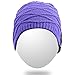 Qshell Men Women Bluetooth Audio Music Beanie Hat Cap with Stereo Speaker Headphones Microphone Hands Free and Rechargeable Battery for Cell Phones, iPhone, iPad, Tablets, Android Smartphones - Purple