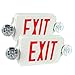 eTopLighting [2 Pack] LED Edge Lit Exit Sign Emergency Aluminum Red Light with Battery Back-Up UL924 ETL Listed for Business, EL2BR-2