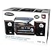 Jensen 3-Speed Turntable Music System Limited Edition JTA475W LCD Display with Front Loading CD Player , AM/FM Stereo Radio, Cassette Player ,Aux input, Headphone Jack & Wooden Speakersthumb 3