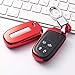 MAXMILO Soft TPU Case Cover Protector Case for Jeep Key Fob, Car Remote Key Fob Case for Jeep Grand Cherokee Renegade Fob Remote Key+Keychain (red)