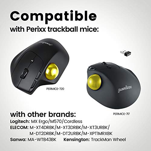 Perixx PERIPRO303 1.34 Inches Trackball Replacement Ball for M570