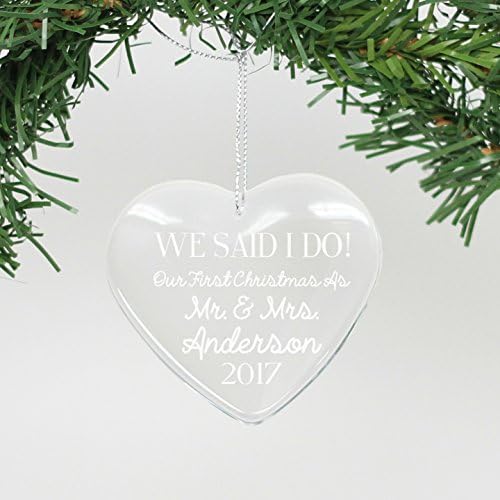 Our First Christmas As Mr. &amp; Mrs. 2017 Crystal Ornament