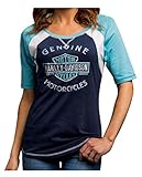 Harley-Davidson Women's Rumbling Contrast Raglan Premium 1/2 Sleeve Shirt H625-HE05