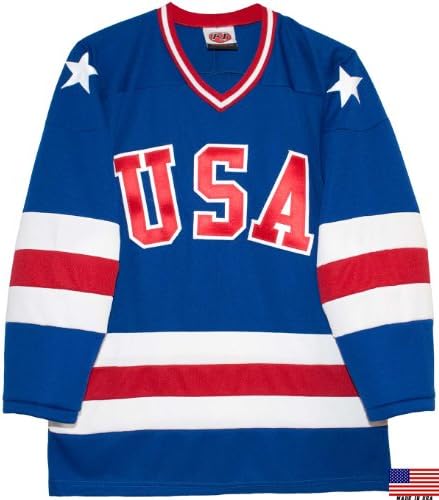 Miracle on Ice 1980 USA Premier Road Blue Jersey