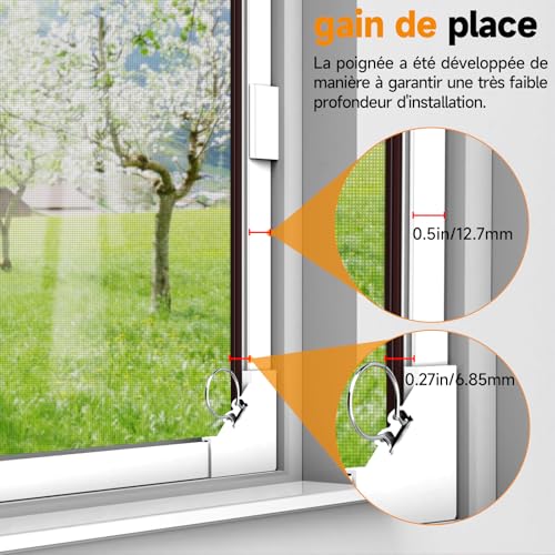 OWYR Fibreglass Magnetic Window Mosquito Net 150 x 180 cm, Customisable with Removable Frame: Easy Installation, Universal for All Windows