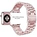 Wolait 38mm iWatch Bands Stainless Steel Replacement Metal Strap Band Compatible for Apple Watch Series2, Series1 (38mm Rose Gold)