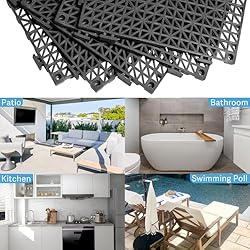 12” x 12” Drainage Interlocking Floor Tiles, 12