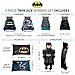 Franco Kids Bedding Comforter with Sheets and Cuddle Pillow Bedroom Set, 5 Piece Twin Size, Batman