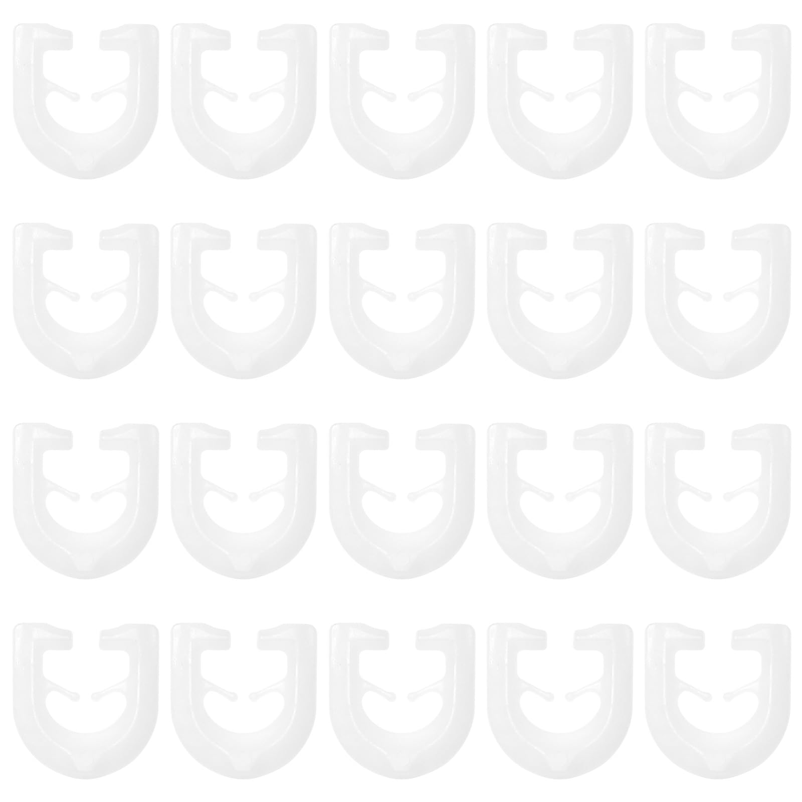 YINETTECH 200pcs T-Glider for Curtain, Plastic Curtain T-Glider Support Curtains Hanging Curtains Attach Glider for Homes Offices Hotels Window Curtains White