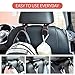 Car Hooks Universal Car Vehicle Back Seat Headrest Hanger Holder Hook Microfiber Leather & Stainless Steel for Bag Purse Cloth Drink Grocery (Brown)