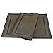 Placemats ，Grid Design PVC Insulation Heat Stain Resistant anti-skid eat mats, Use Both Side in Dining Room for Kitchen table (Black)