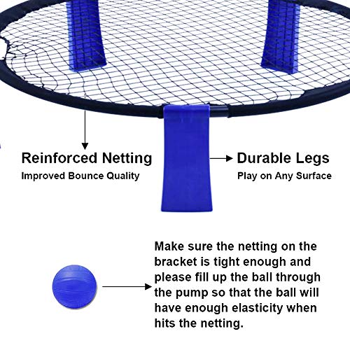 YourPartner Volleyball Spike Game for Beach, Lawn, Outdoor, Yard Playing, Blue - Thumbnail 3
