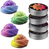 Squeeze Craft Color Changing Frudge Putty Heat Sensitive - 4 Pack Slime Putty - 2 Oz per Container - for Sensory and Tactile Stimulation, Event Prizes, Slime Parties, Educational Game, Fidget Toy