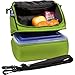 Wildkin Two Compartment Lunch Bag, Insulated, Moisture Resistant and Easy to Clean, Complete with a Microwave and Dishwasher-Safe Container, Ages 5+, Perfect for Kids & On-The-Go Parents, Parrot Green