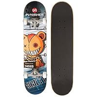 Punisher Skateboards Guilty 31-Inch Double Kick Concave Complete Skateboard