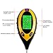 Soil Moisture Meter, Digital 4 in 1 Tester Monitor Measure Soil Moisture, Temperature, PH Value and Sunlight Intensity for Indoor/Outdoor Garden Farm Lawn Flower Plant (4 in 1 soil tester)