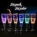 LED light up wine glasses, Champagne Flute's Cocktail Flashing Cups, LED Liquid Activated for Bar Party Night Club Drink Christmas Wedding Party Decoration 6 pack