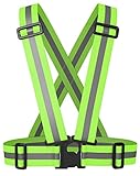 NKTM Reflective Vest Safety Gear HIGH Visibility Great FIT for Running Jogging Cycling Walking in Early Morning and Night (Unisex)