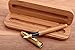 Fountain Pen With Case | Calligraphy Fountain Pen | Natural Handcrafted Fountain Pen With Bonus Wood Case & Ink Refill Converter (Bamboo - Gold NIB - Matching Woodcase)