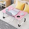 Barbieya-Notebook-Table-Dorm-Desk-Dormitory-with-Small-Desk-Bed-with-Laptop-Table-Folding-Table-Small-Dorm-with-Cup-Slot-60--40cm Barbieya Notebook Table Dorm Desk, Dormitory with Small Desk, Bed with Laptop Table, Folding Table, Small Dorm, with Cup…