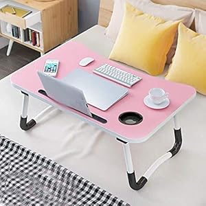 Barbieya Notebook Table Dorm Desk, Dormitory with Small Desk, Bed with Laptop Table, Folding Table, Small Dorm, with Cup…