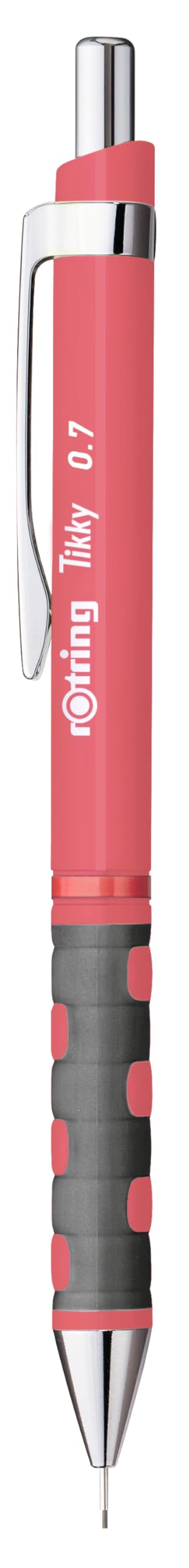 rOtring Tikky Pastel Mechanical Pencils | HB 0.7 mm | Tea Rose | with Comfort Rubber Grips | 12 Count