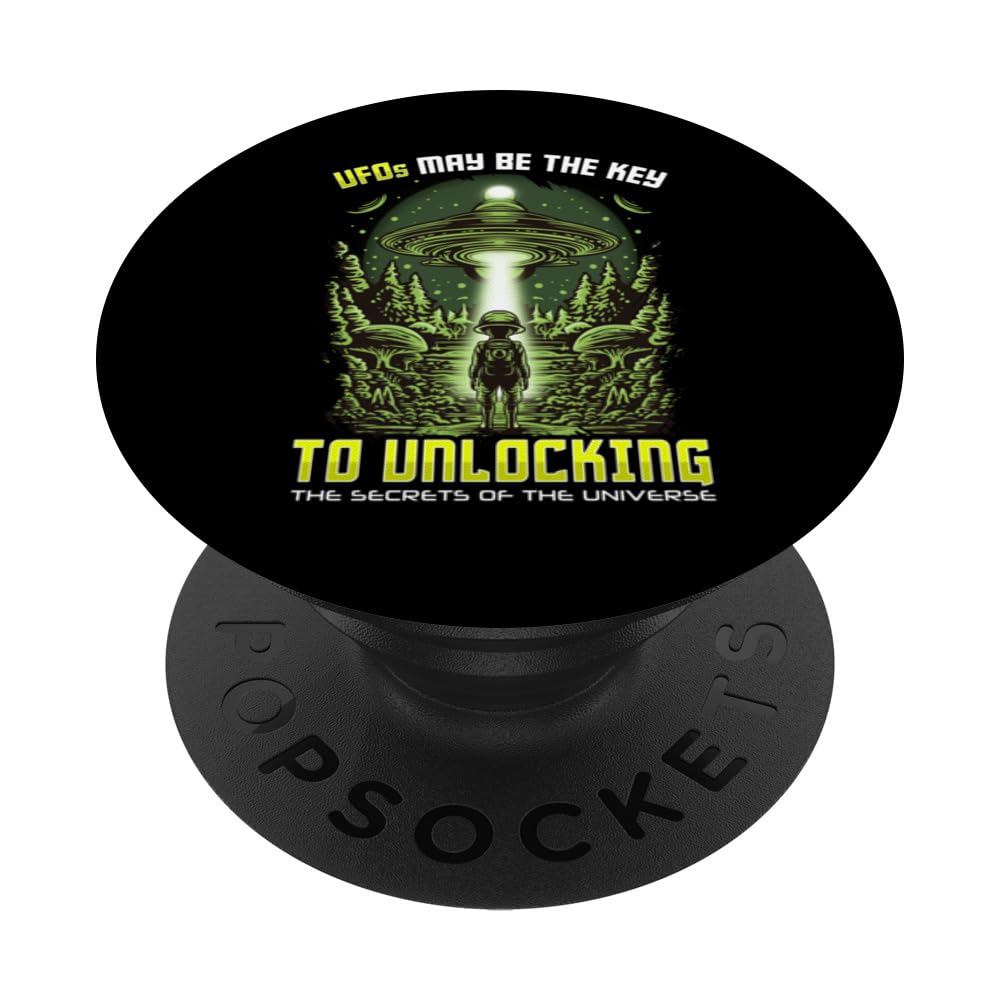 Alien Design UFO Ship - Unlocking Secrets Of The Universe PopSockets Swappable PopGrip