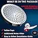 Shower Head - LIMITED TIME SALE - Rainfall High Pressure 6” - Rain High Flow Fixed Luxury Chrome Showerhead - Removable Water Restrictor - For the Best Relaxation and Spa