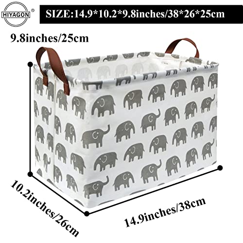 HIYAGON Baby Storage Basket Cute Elephant Basket for Boys and Girls Toy