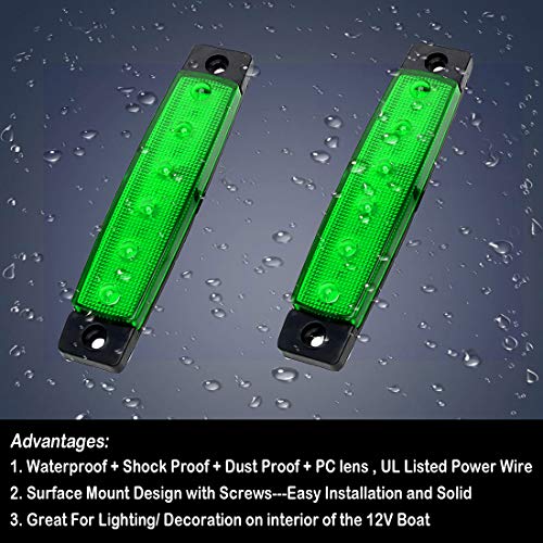 Shangyuan Interior Marine Strip Lights, 6 Led Utility Strips, Marine