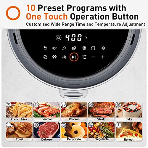 JOYOUNG Air Fryer 10 in 1 Digital Air Fryer Oven 5.8 QT with Free