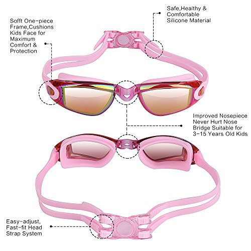 image for Kids Swim Goggles,Hurdilen Swim Goggles for kids Swimming Goggles with