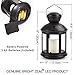 Bright Zeal 2-Pack Hexagon Candle Lantern with LED Flameless Candles Flickering (Black, 8